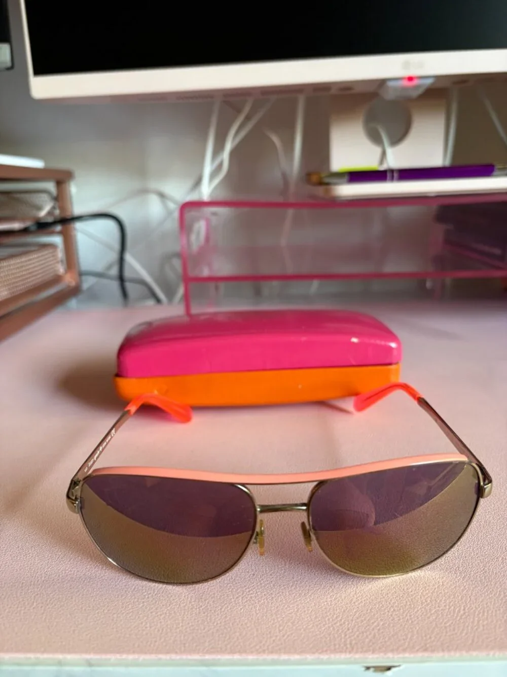 Used Kate Spade Pink Aviators - Picture 3 of 4